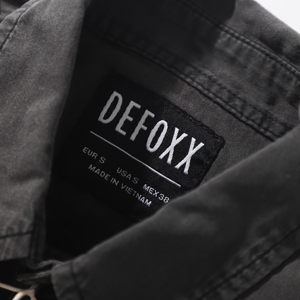 Aó sơ mi nam dài tay denim Defoxx 2,Form Slimfit,chất liệu denim co dãn mềm mịn,Hàng VNXK