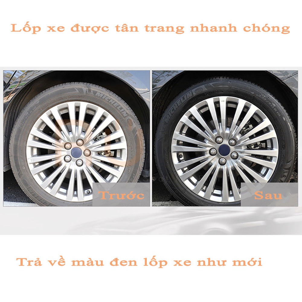 [SALE cuối năm]Chai xịt Flamingo Tire Shine F010 bảo dưỡng, tân trang làm chậm lão hóa lốp xe hơi