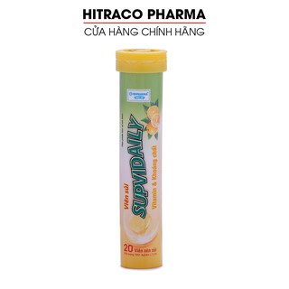 Viên sủi cam SUPVIDAILY tăng cường sức đề kháng - Hộp 20 viên [ Sủi SUPVIDAILY]