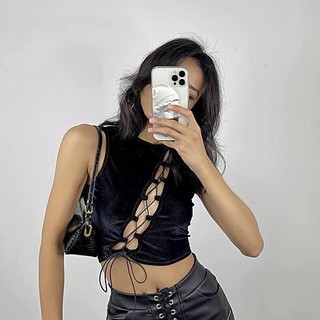🌵Áo croptop đan dây xéo💋