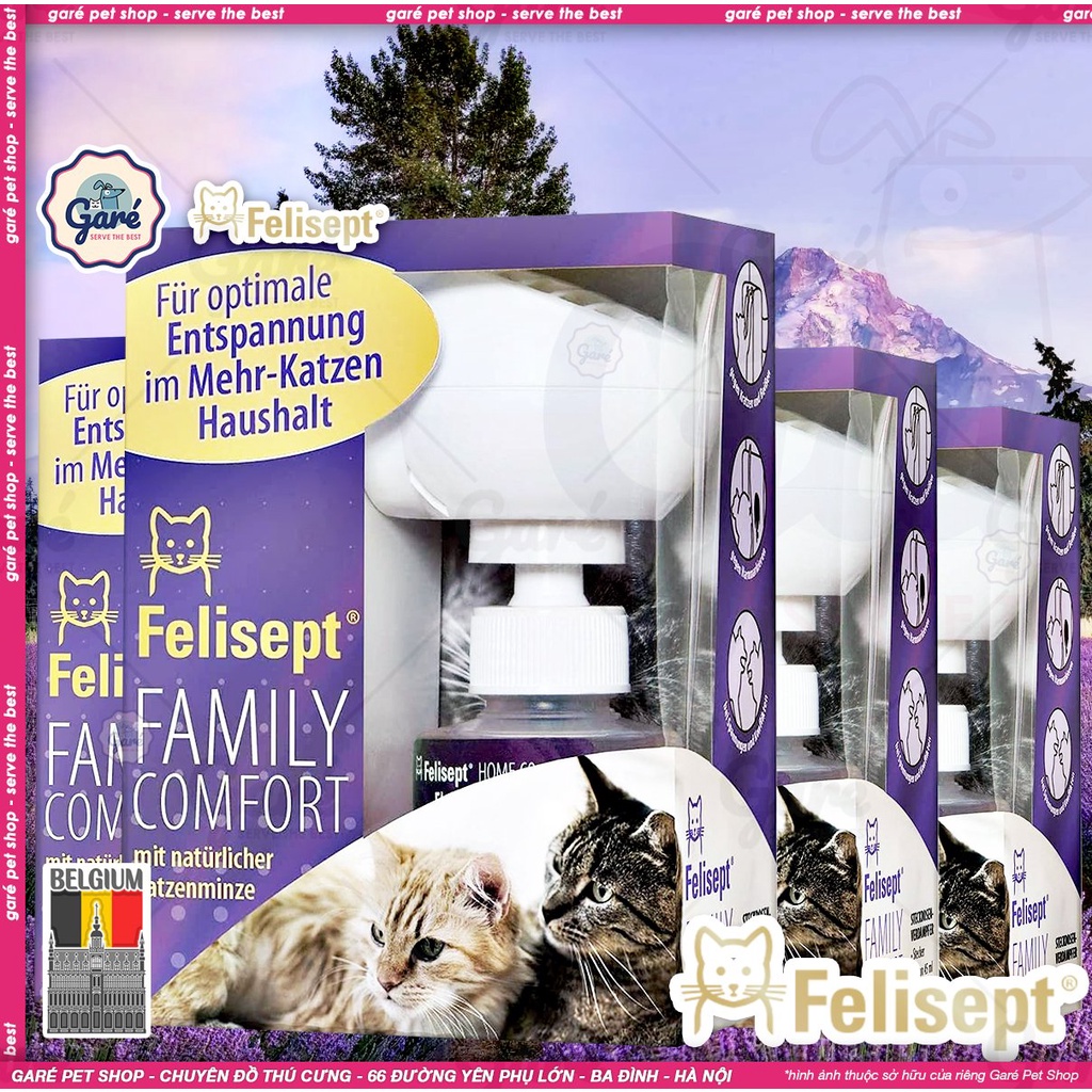 Felisept Comfort Máy khuếch tán tinh dầu cho Mèo hỗ trợ giảm căng thẳng ở Mèo &amp; giúp mèo đàn chung sống hòa thuận