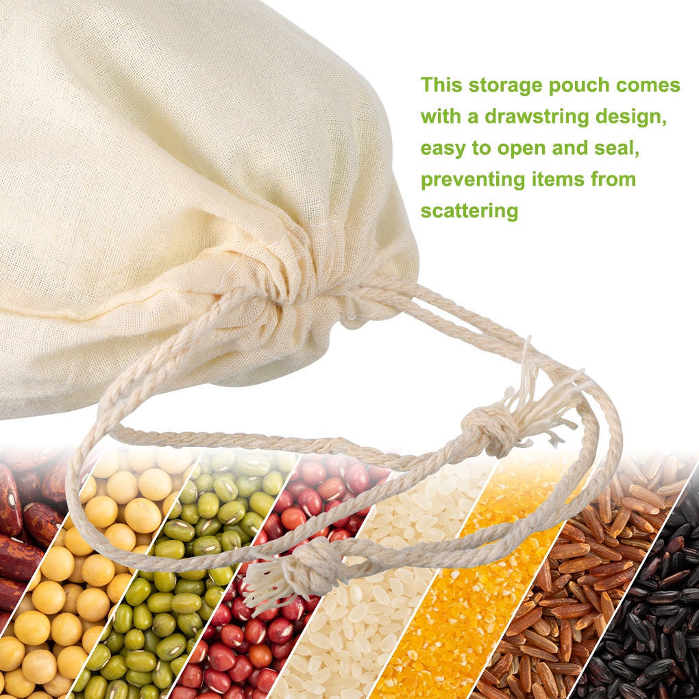 Drawstring Bag Cotton Linen Jewelry Storage Pouch Wedding Party Gift Holder Portable Herb Organizer ELEN