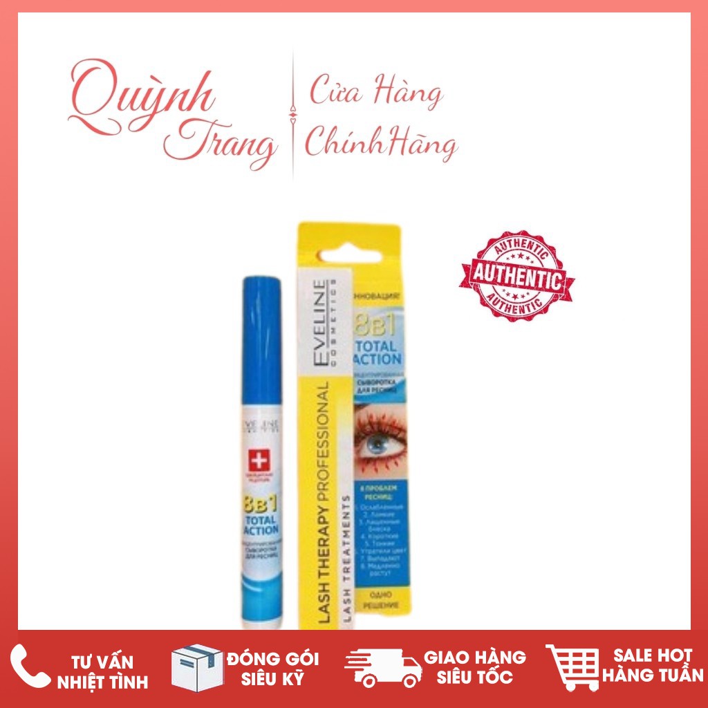 [CÓ SẴN] Dưỡng Mi Eveline 8 in 1 Total Action Lash Therapy Professional