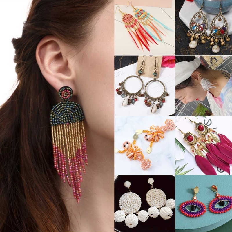 Sa Set Hạt Xỏ Lỗ Bằng Acrylic Dùng Làm Trang Sức DIY