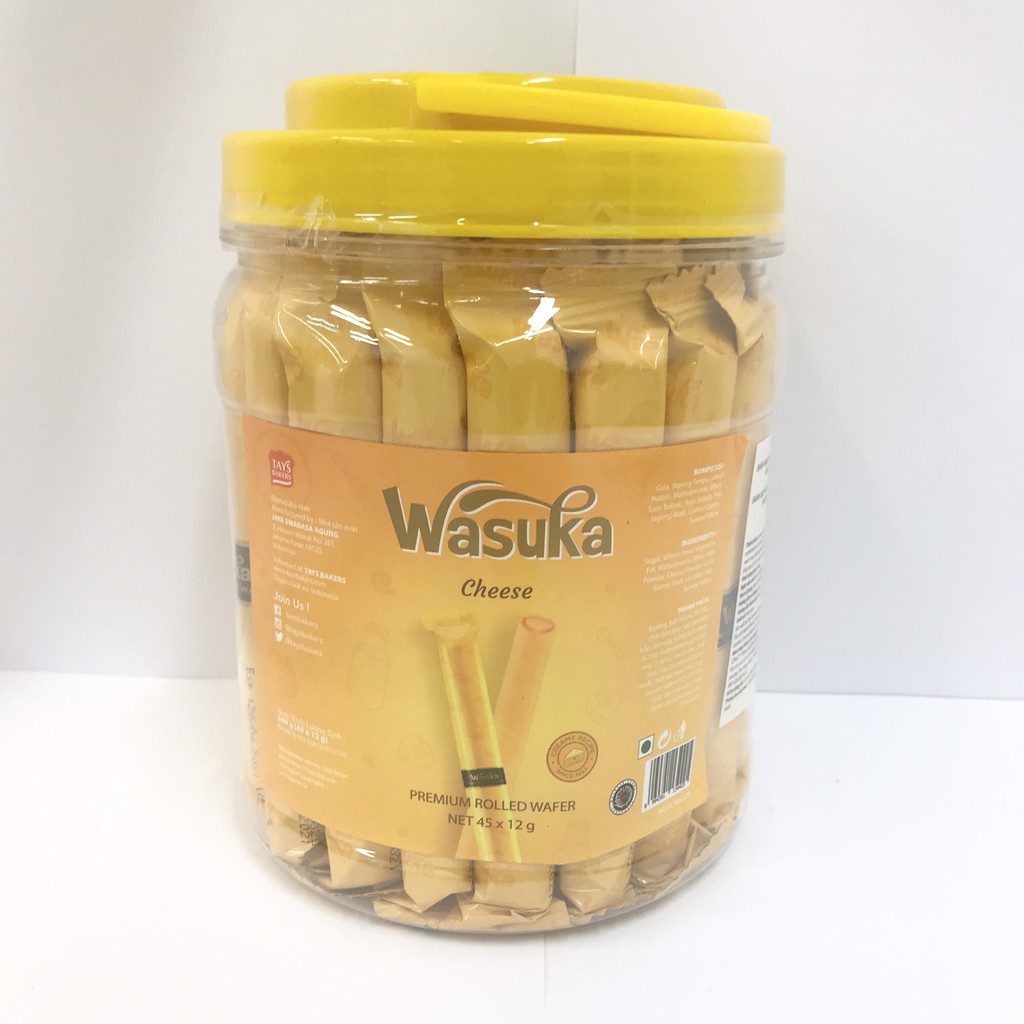 Bánh Quế Wasuka Vị Phô Mai (Hũ 45 thanh x 12gr)