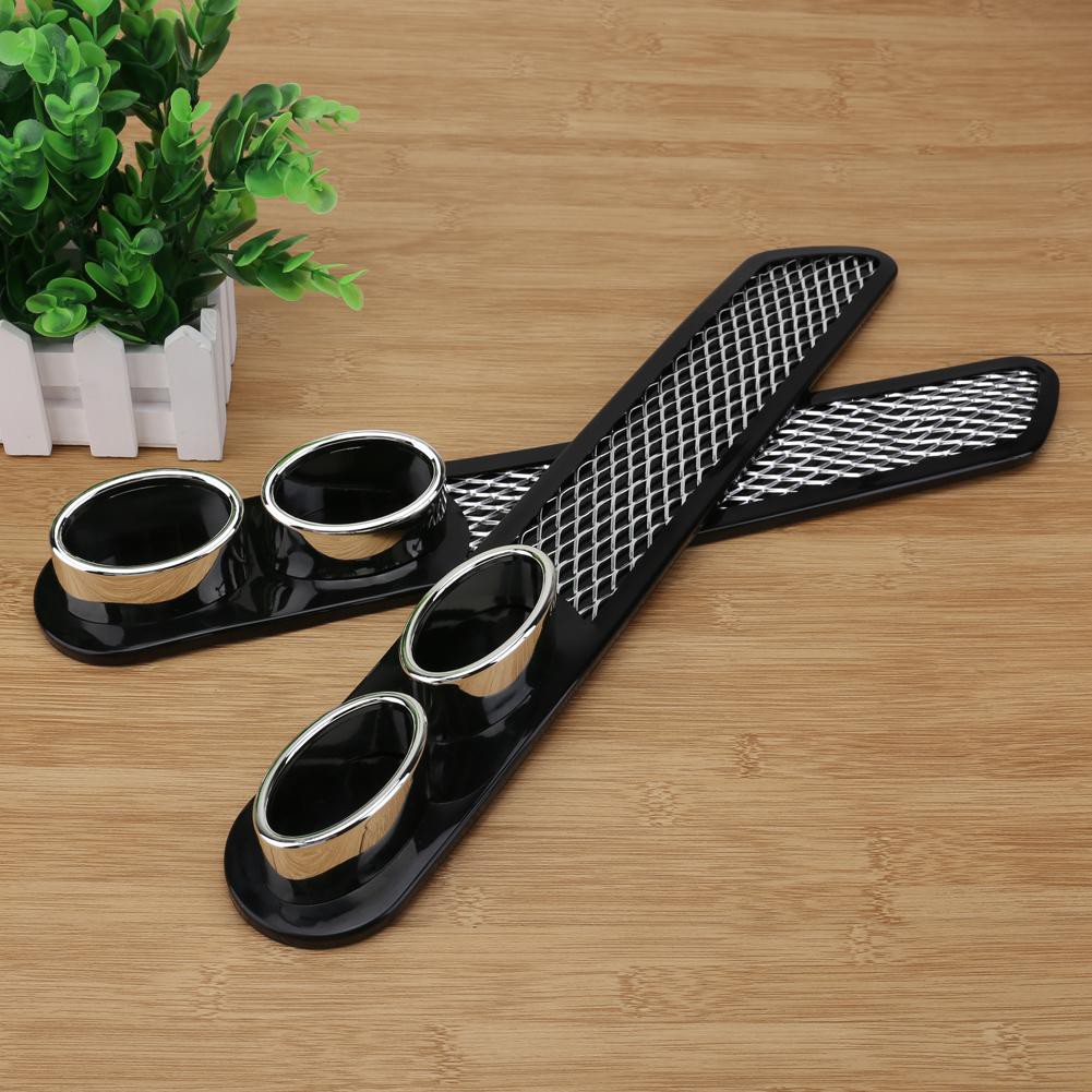 Bộ 2 nhãn dán ống xả kép nhựa trang trí cho xe hơi