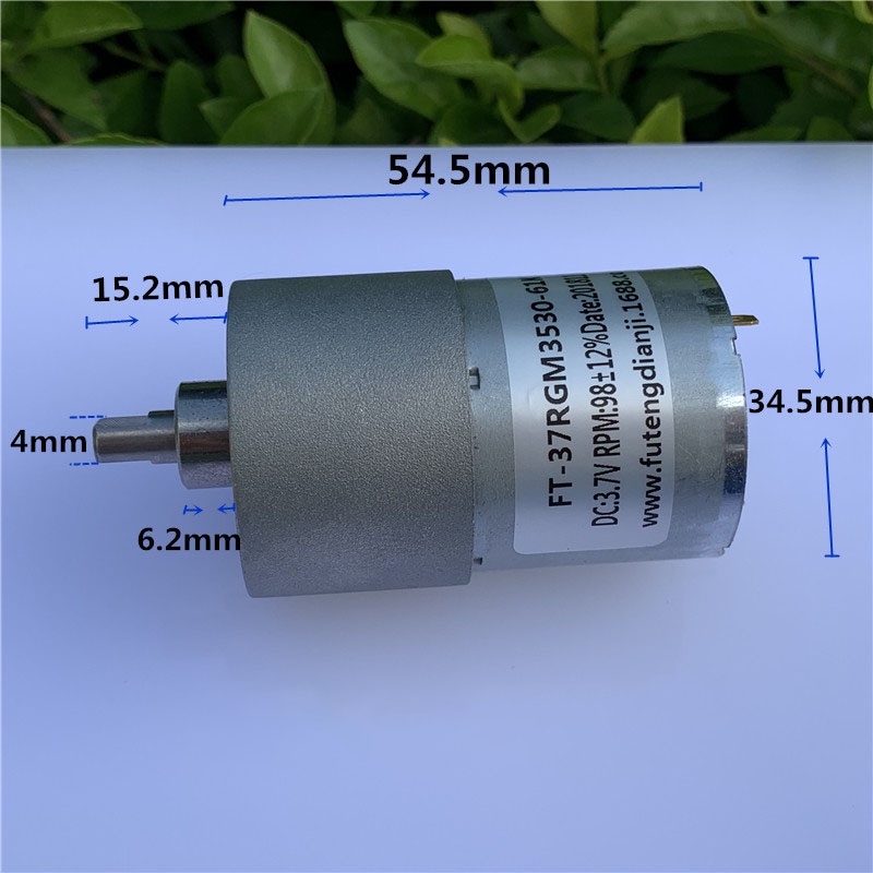 Motor giảm tốc mini 3V - 6V bánh răng kim loại mômen xoắn lớn 24 - 49 RPM - LK0368
