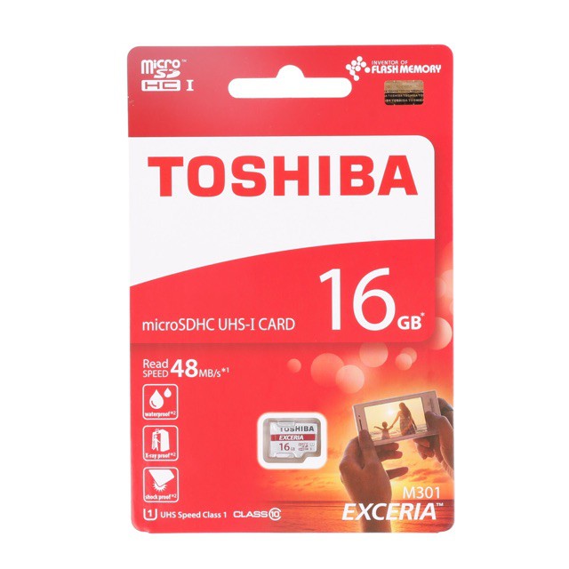 THẺ NHỚ 16GB TOSHIBA EXCERIA MICRO SDHC CLASS 10 48MB/S