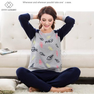 NHẬP  EVYYC15 GIẢM 40K - Bộ đồ mặc nhà cotton thu đông cao cấp dành cho bà bầu và sau sinh thương hiệu Evyy