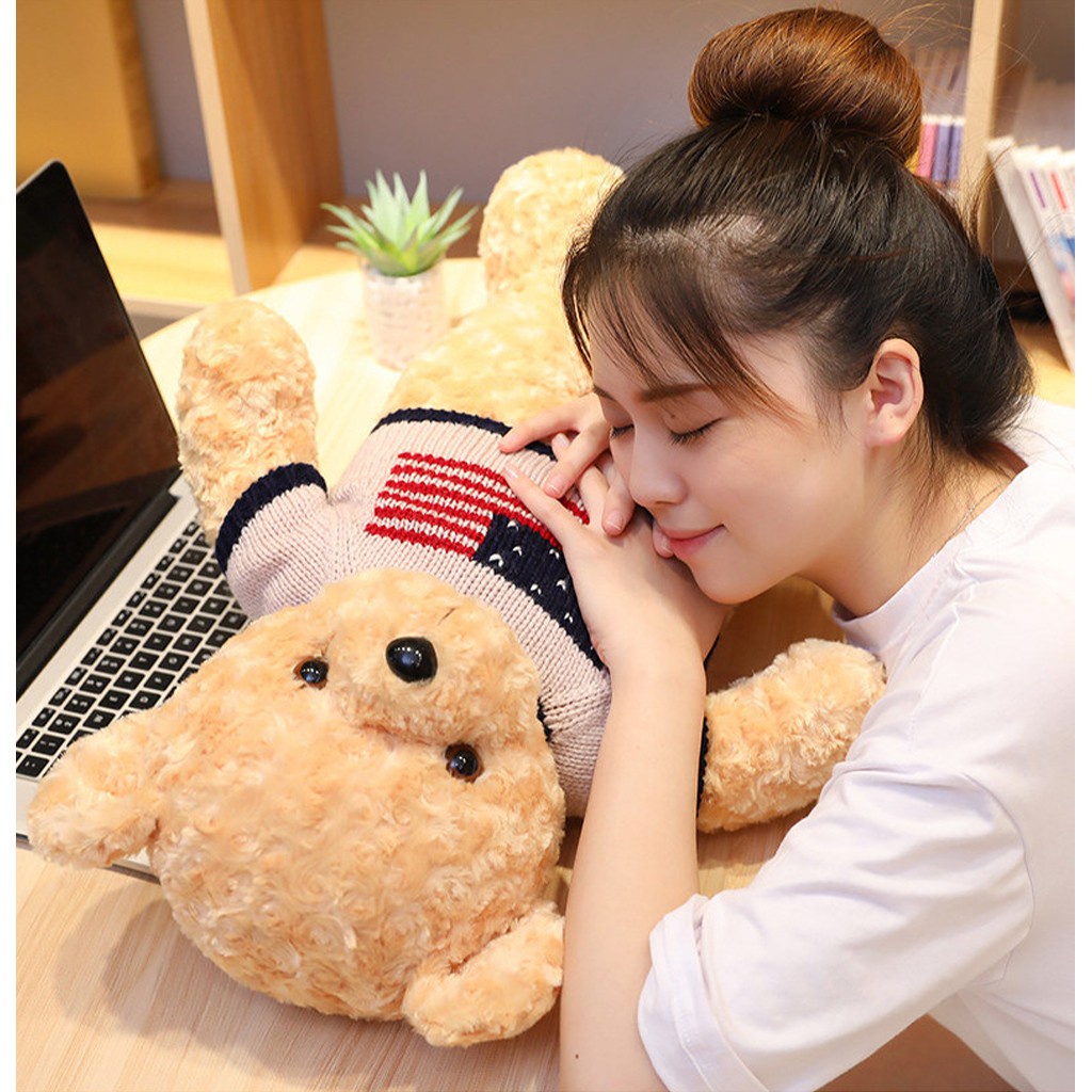 Gấu bông mặc áo len cao cấp, gấu bông sang trọng, Đồ chơi thú bông