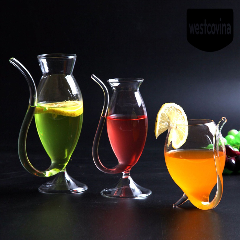 [Hot]☀ Ly Uống Rượu Chịu Nhiệt Kèm Ống Hút