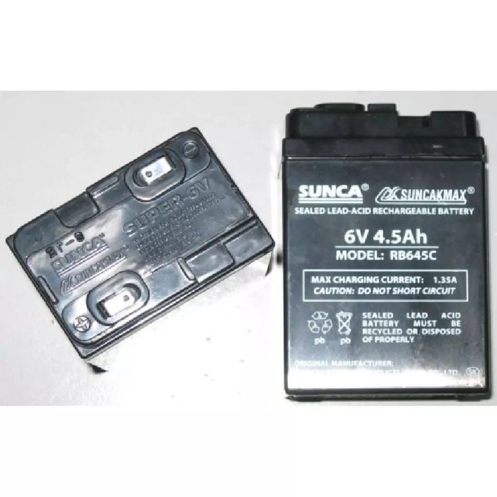 Ắc quy Sunca 6V / 4.5Ah - Chuyên dùng cho Đèn sạc, Quạt sạc