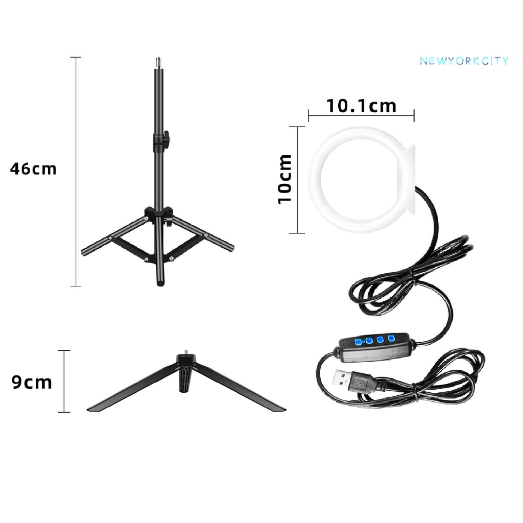 Vòng Đèn LED USB 3 Chế Độ Có Thể Điều Chỉnh Bảo Vệ Mắt Dùng Để Phát Trực Tiếp