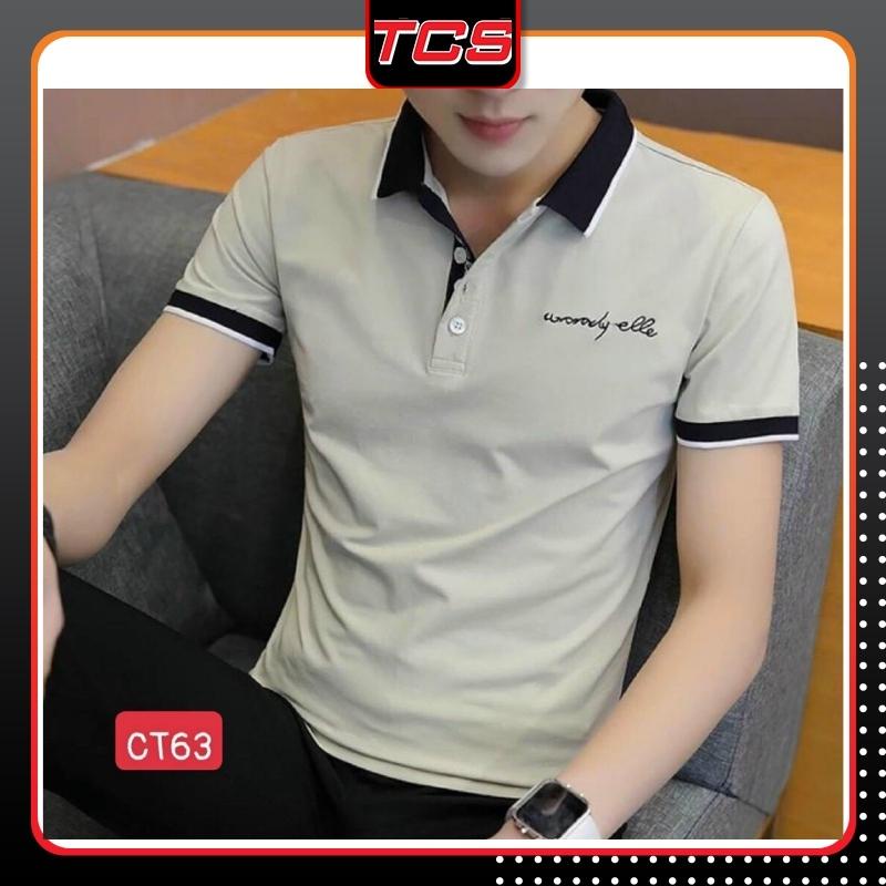 Áo Thun Nam Nữ,Áo PoLo Thể Thao Ngắn Tay Có Cổ Chất Cotton Kiểu Thêu Chữ Hot Trend 2022 TCS CT63