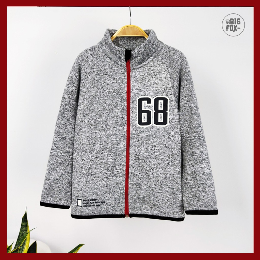 [SUPER SALE] Áo Khoác Nỉ Len Dài Tay Cho Bé Trai Tới Size Đại. Áo Thu Đông Sweater Trẻ Em Teen Boy In 68, Bigfox, Vnxk