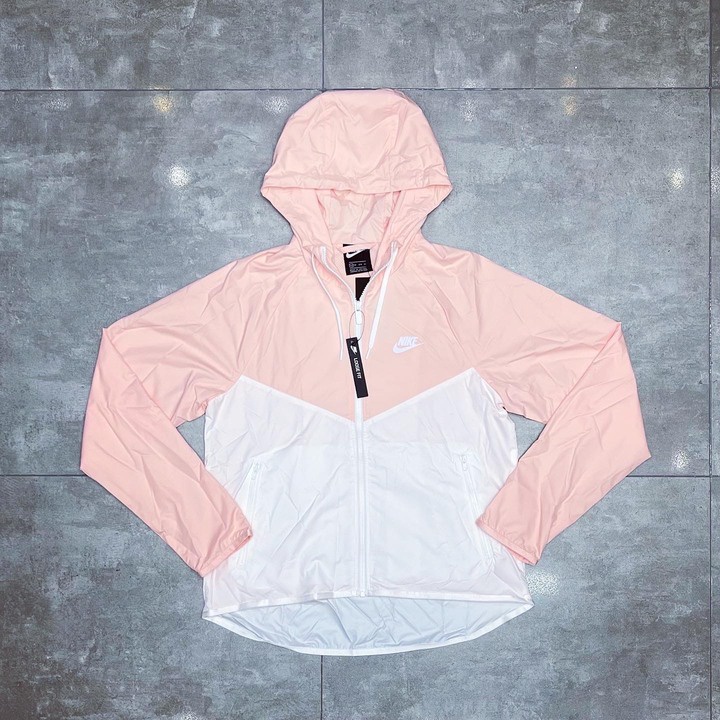 [Ảnh thật] [Chính hãng] Áo Gió NikeWhite Light Pink (form Âu)