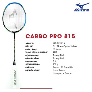 Vợt cầu lông Mizuno CARBO PRO 815 (chính hãng)