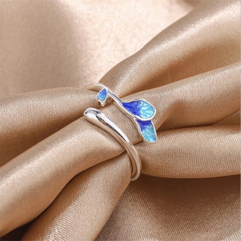 Nhẫn Hở Mạ Bạc 925 Hình Chiếc Lá Sáng Tạo Chất Lượng Cao R397