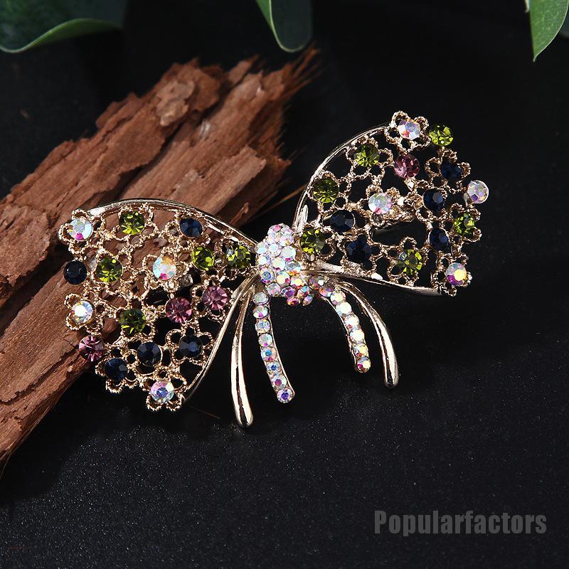 Ghim cài áo đính hạt đá nhân tạo thời trang