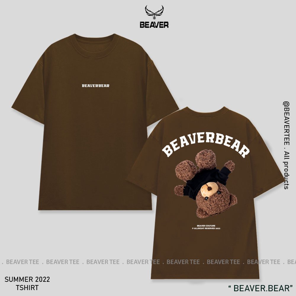 Áo thun Beaver Tee BEAVER BEAR Local Brand tay lỡ form rộng nam nữ Unisex Freeship Extra