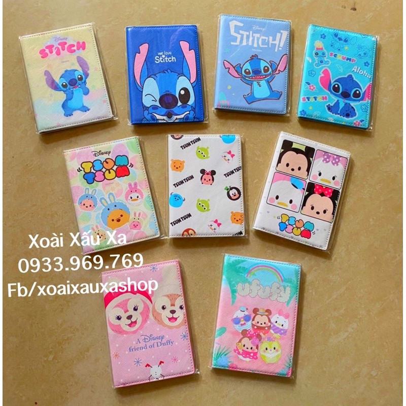 BAO DA PASSPORT HỘ CHIẾU HOẠT HÌNH STITCH - POOH - TSUM