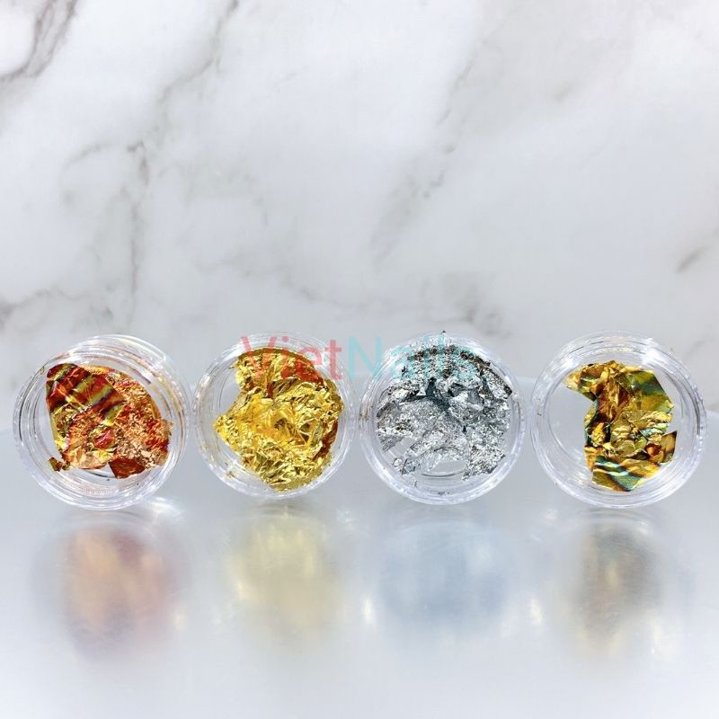 Giấy Nhún Nail Màu Vàng Bạc - Giấy Trang Trí Móng Nail