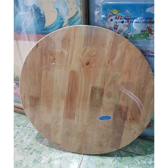 Bàn tròn mặt gỗ chân láp