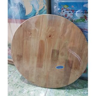 Bàn tròn mặt gỗ chân láp