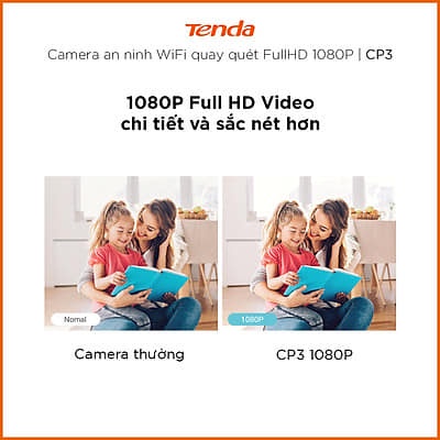 Camera IP Wifi Tenda CP3 / CP6 Độ phân giải 1080P/2K xoay 360° - nhà phân phối chính thức