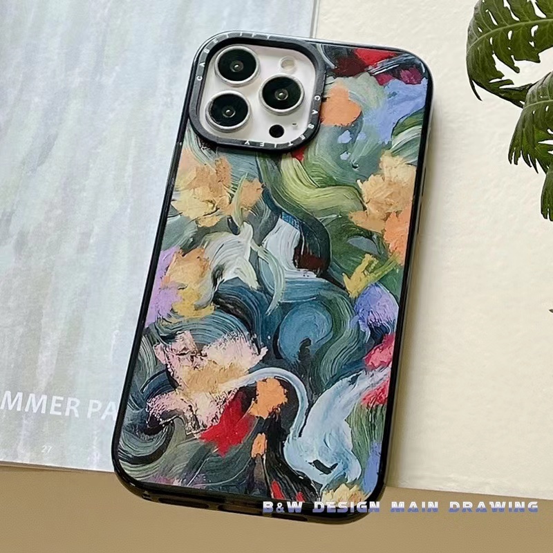 Ốp Điện Thoại Mềm Trong Suốt Chống Sốc Họa Tiết Tranh Sơn Dầu Cho iPhone 14 13 12 11 Pro MAX IX XS MAX XR 6 6s 7 8 Plus