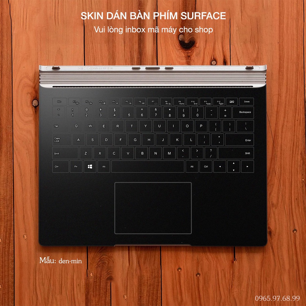 Skin dán Surface 3, Pro 3, Pro 4, Pro 5, Pro 6, Pro 7, Pro 8, Pro X, sf Go, Go 2 màu đen mịn