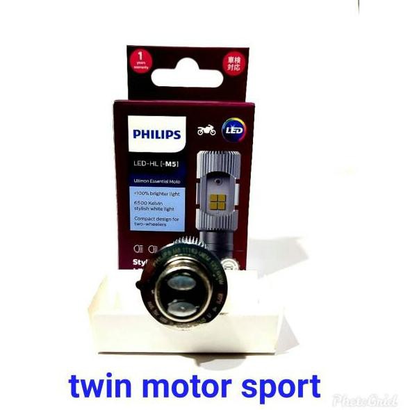 1 Đèn Led Philips M5 H6 DC chân hình vịt Mio Series xeon vario beat vega