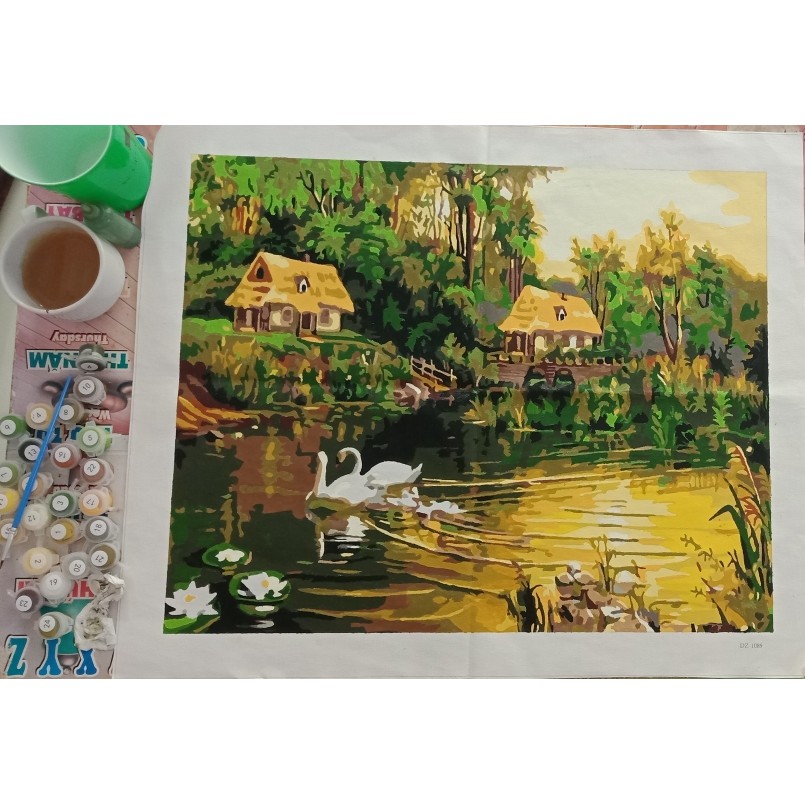 Tranh sơn dầu số hóa có khung 40x50cm nhiều mẫu SALE tuyển chọn | BigBuy360 - bigbuy360.vn