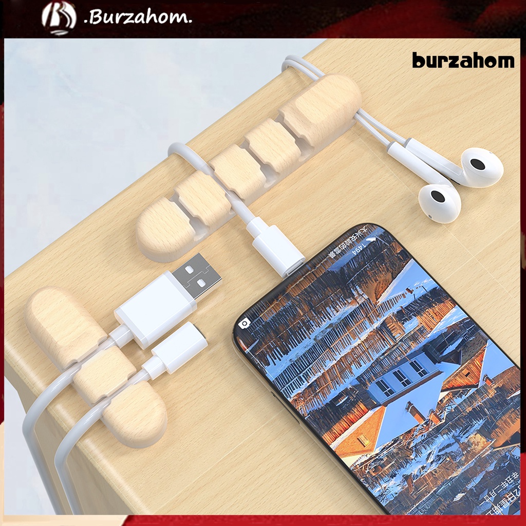 Kẹp Giữ Dây Cáp Bằng Silicone 3/5/7 Lỗ Dán Bàn Làm Việc Tiện Lợi