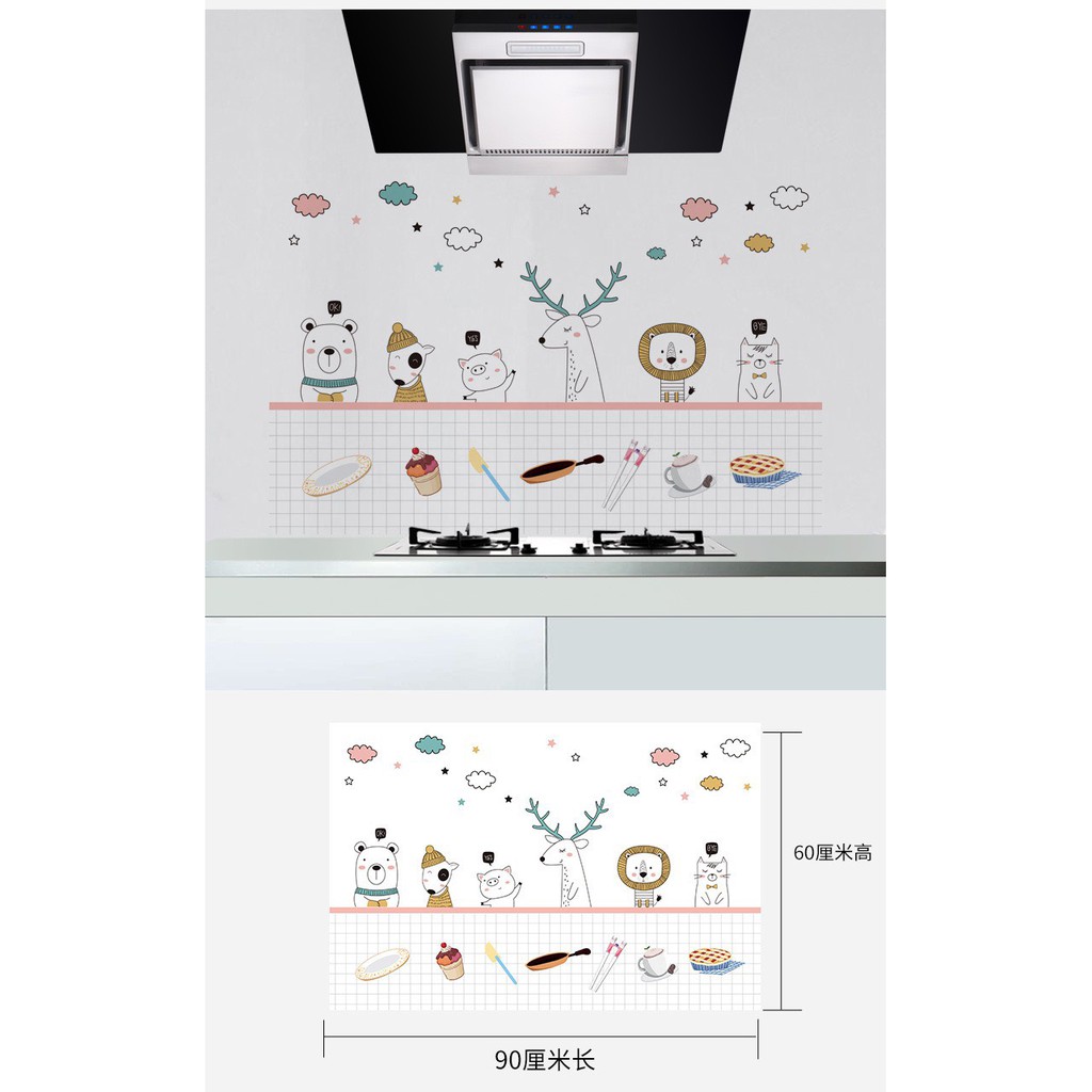 Decal dán bếp chống dầu mỡ, giấy dán tường trang trí nhà bếp đẹp | BigBuy360 - bigbuy360.vn
