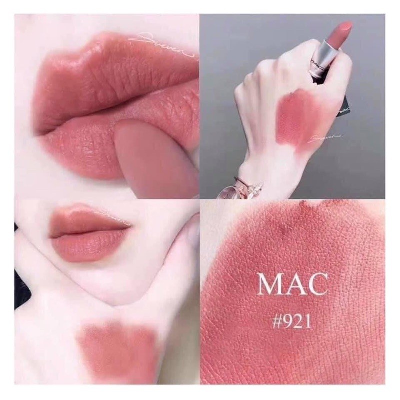 Son MAC Sultry Move 921 Màu Hồng Đào - Powder Kiss Lipstick, son MAC chính hãng date mới bao check code