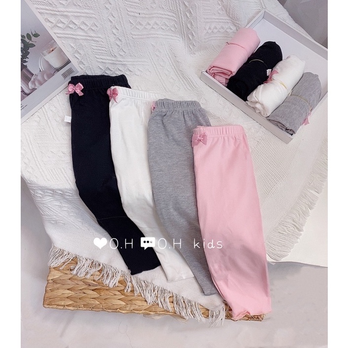 Quần legging bé gái, quần dài cho bé chất cotton co giãn 4 chiều mềm mại, thoải mái Xu Xu Kids size từ 7 đến 20kg