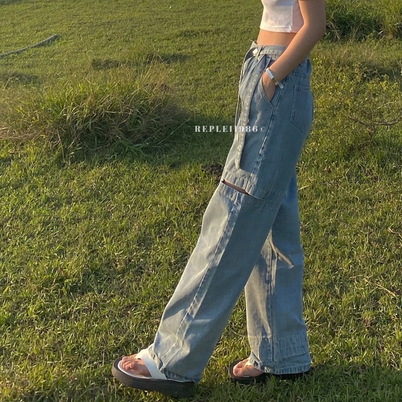 [ẢNH THẬT ĐỘC QUYỀN REPLEI1986] Quần jeans 108 dáng suông, ống rộng