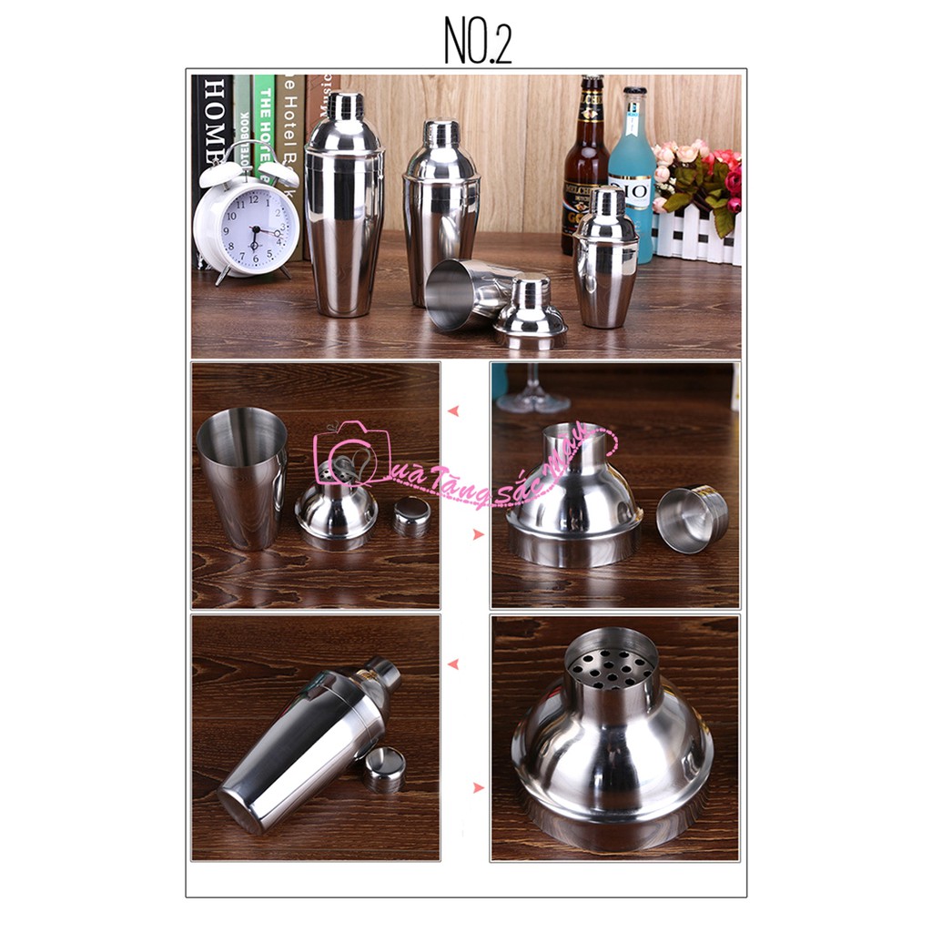 Bình pha chế trà sữa Inox 304 Shaker 750ml