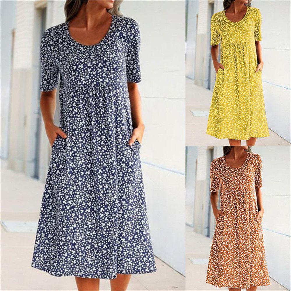 Đầm Midi Phong Cách Boho Plus Size Cho Nữ