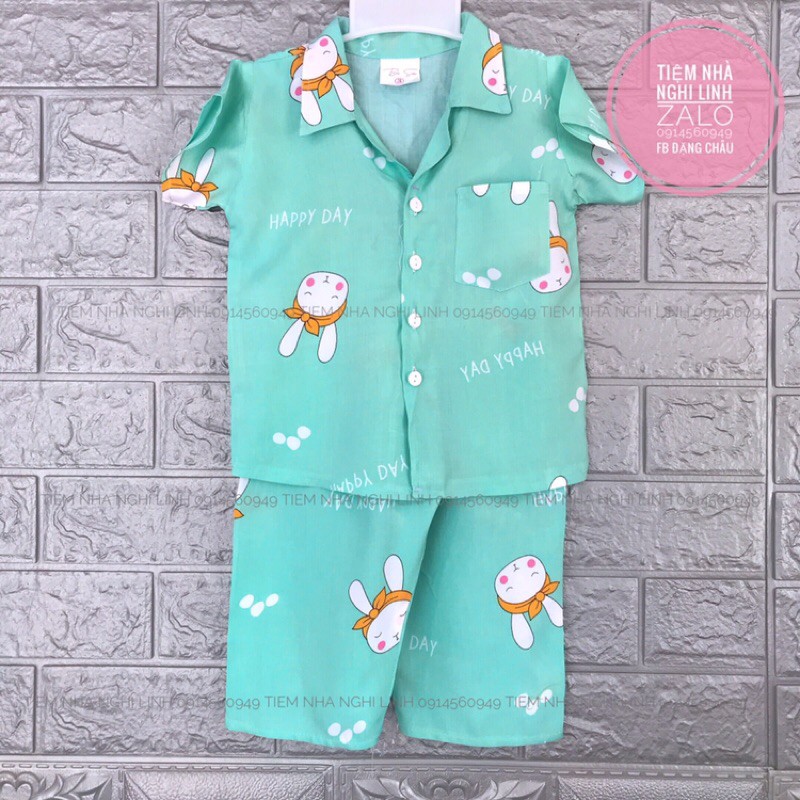 [8-15kg] Đồ bộ bé gái- vải tole lanh, dáng pijama  tay ngắn quần dài (link 1)  - Tiệm nhà Nghi Linh.