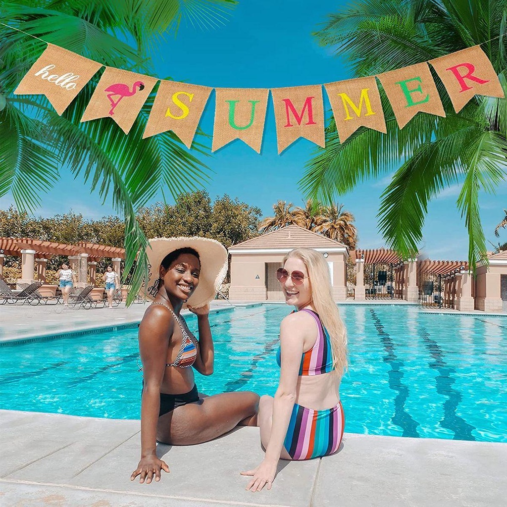 Dây Treo Trang Trí Hình Chim Hồng Hạc Phong Cách Hawaiian