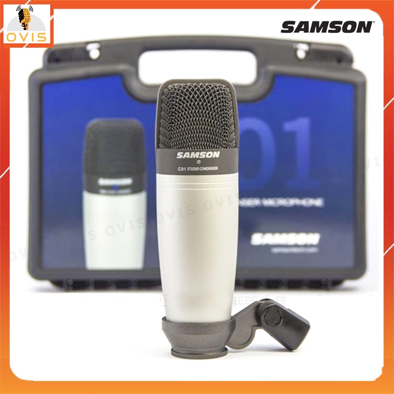 SAMSON C01 - Micro Thu Âm Condenser 48V, Hướng Thu Cardioid, Màng Thu Lớn (Có Vali Chống Shock)