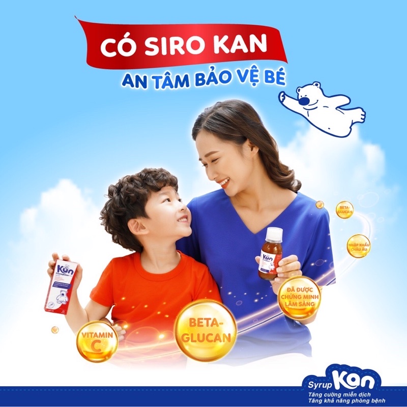 Siro Kan imunoglukan PH4  nhập khẩu châu âu - Tăng cường đề kháng, tăng cường miễn dịch cho bé yêu.