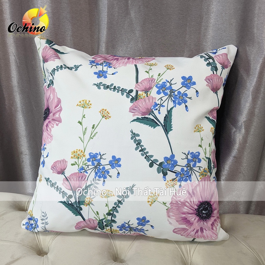 Gối Vuông, Gối Vuông Tựa Lưng Sofa Phong Cách Kẻ Hiện Đại Size 45-45 (Hàng Có Sẵn)