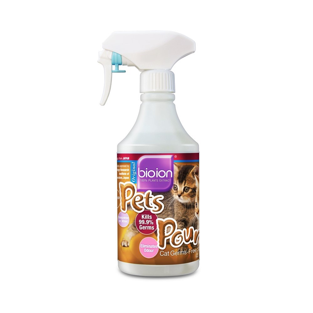 bình xịt khử mùi - khử trùng và diệt 99,9% vi khuẩn 500ml Bioion dành cho thú cưng (hamster, sóc, thỏ bọ, chó mèo)