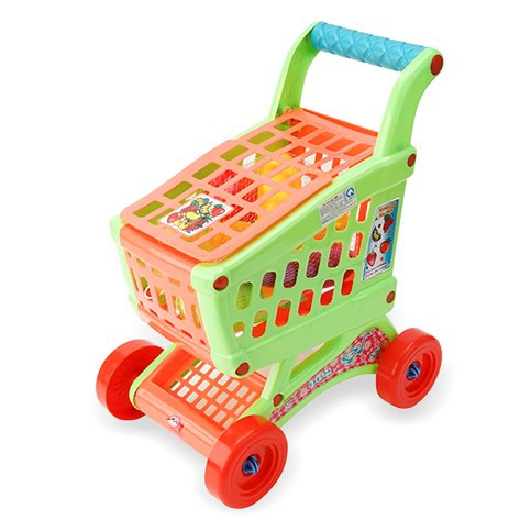 Trọn bộ đồ chơi xe đẩy hàng siêu thị kèm túi rau củ qủa loại đặc biệt cho bé