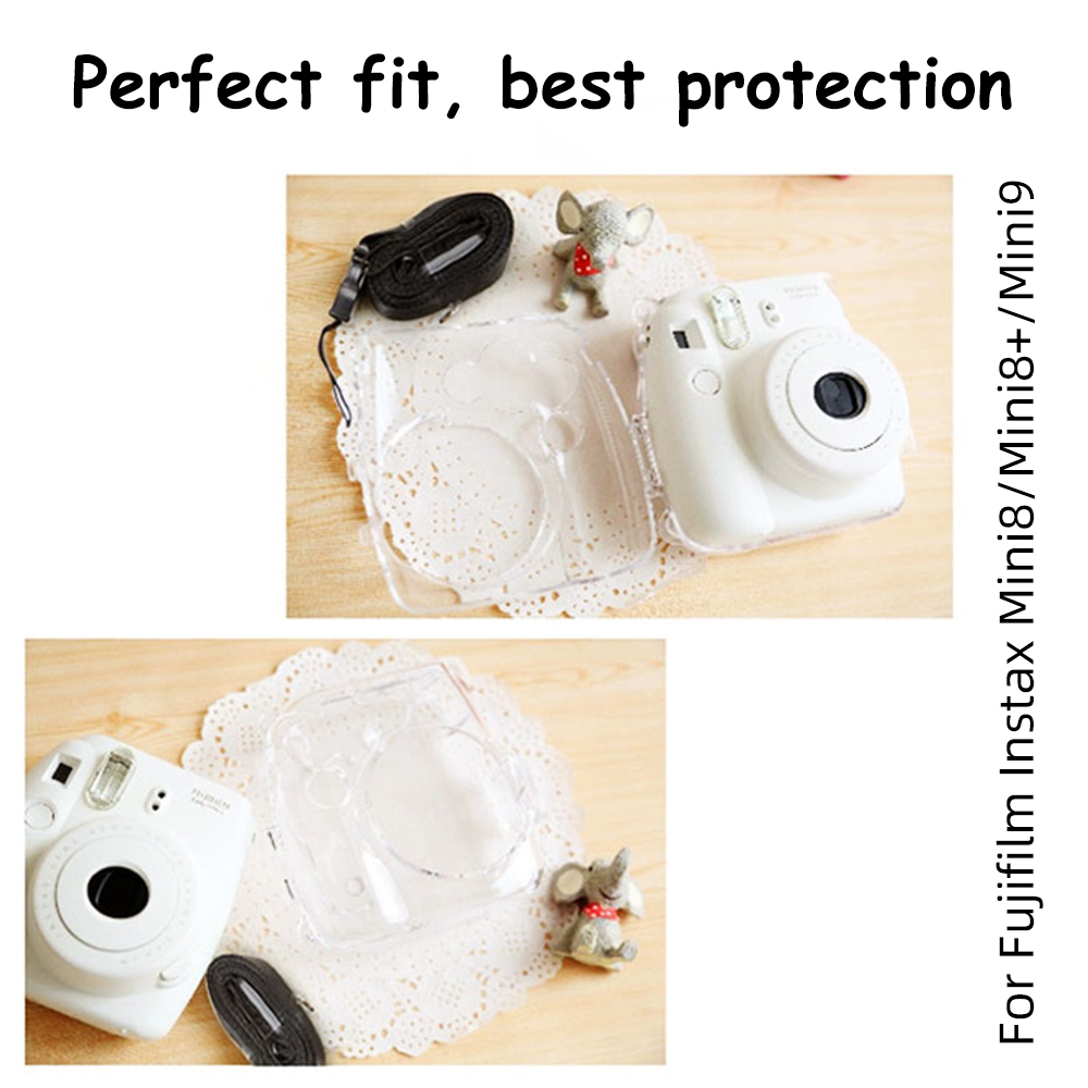 Vỏ bảo vệ cho máy ảnh Fuji Instax Mini 8 8 + 9 kèm dây đeo vai