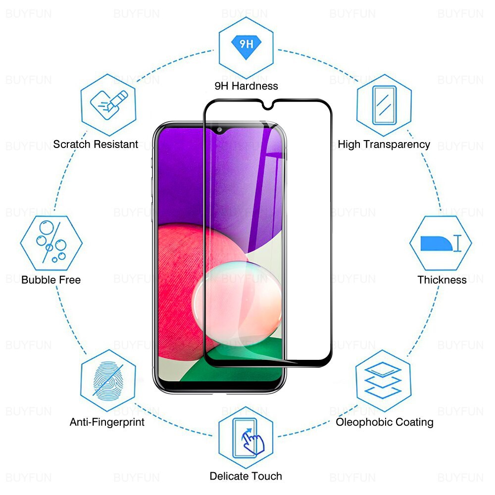 Bảo Vệ Kính Cường Lực Toàn Màn Hình Cho Samsung Galaxy A22 4g 5g A225F A226B Samsunga22 A 22