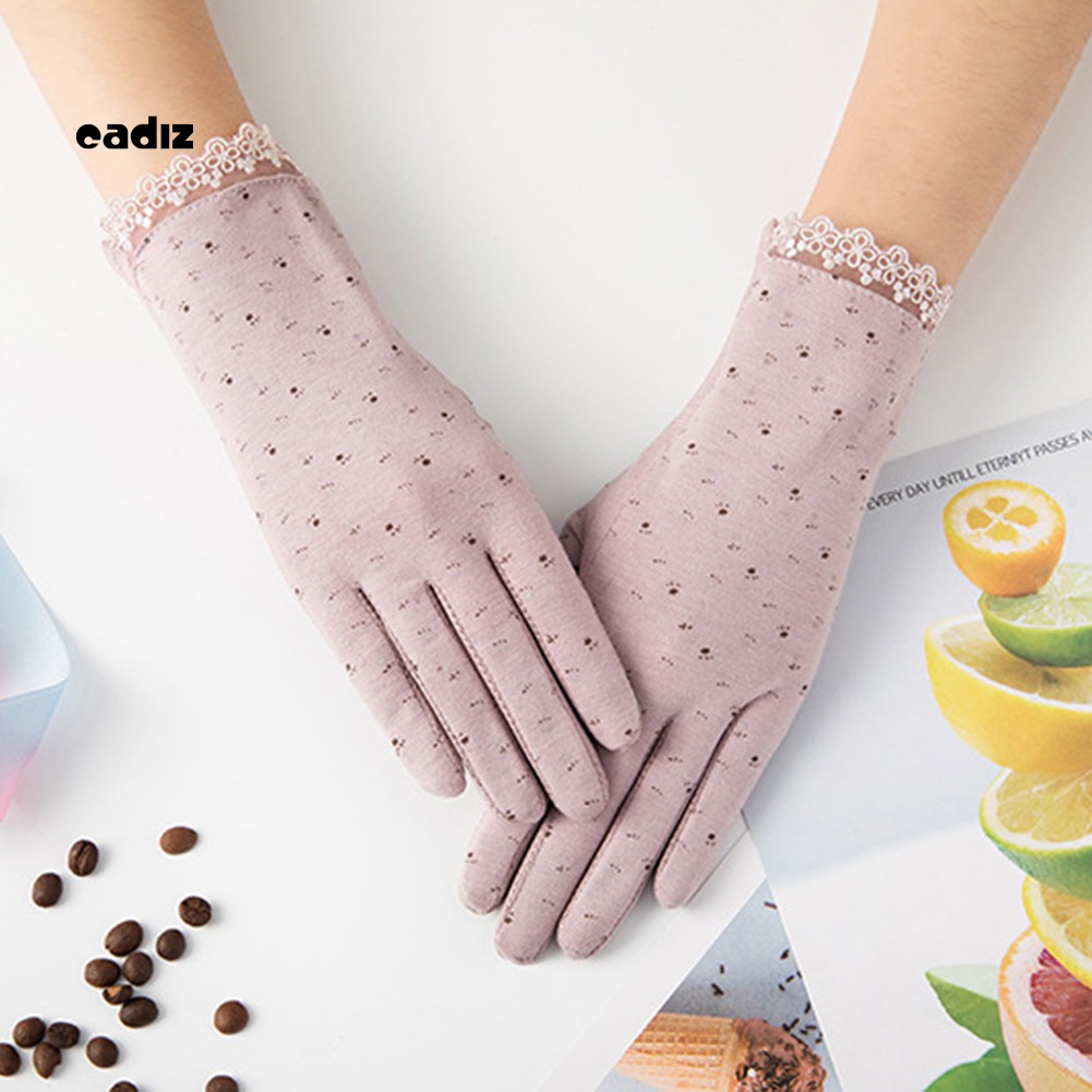 Găng tay chống tia UV có thể chạm màn hình cảm ứng thời trang dành cho nữ